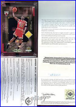 Michael Jordan Championship Game Floor Card Signed Autograph AUTO UDA Upper Deck