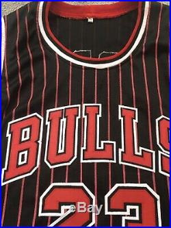 Michael Jordan Chicago Bulls Signed Autographed Pinstriped Custom Jersey with CO