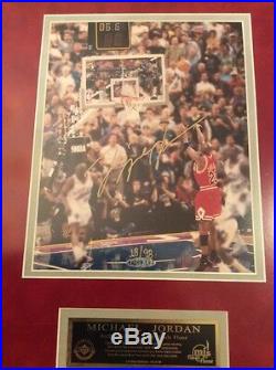 Michael Jordan Signed Autographed UDA COA 1998 Finals Floor Framed from FLOOR