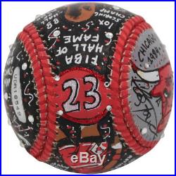 Michael Jordan Signed Charles Fazzino Painted Baseball UDA COA Holo 3D Pop Art