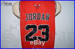 Michael Jordan Signed Chicago Bulls Autograph NBA Basketball RED Jersey M L COA