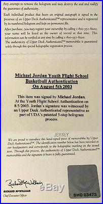 Michael Jordan Signed Nike Jersey UDA Upper Deck White Chicago Bulls