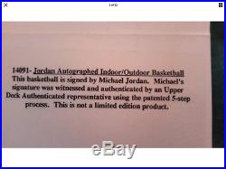 Michael Jordan UDA Upper Deck Signed Auto Full sizeWilsonBasketball with Bag & Box