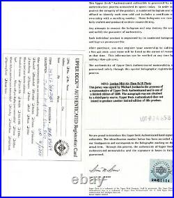 Michael Jordan Uda Upper Deck Authenticated Signed 8x10 Autograph Photo Auto
