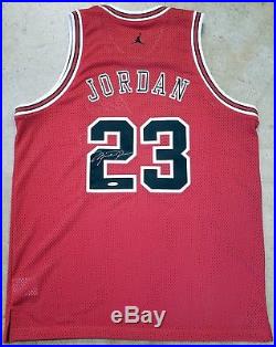 Michael Jordan Upper Deck Authenticated UDA Autographed RED Jersey Signed Auto