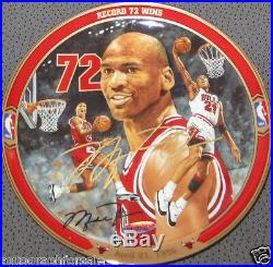 Michael Jordan signed autographed UDA 1995 1996 Chicago Bulls 72 Wins plate MINT