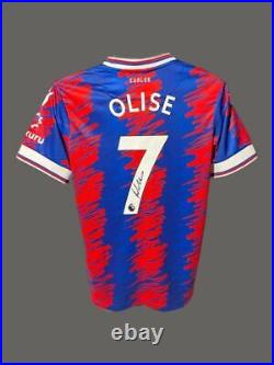 Michael Olise Signed 22/23 Crystal Palace Football Shirt COA