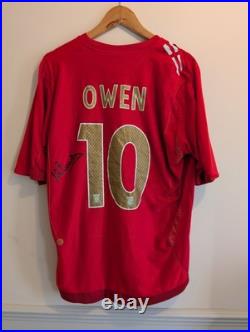 Michael Owen Signed England 2006 World Cup Mens Football Shirt Autographed