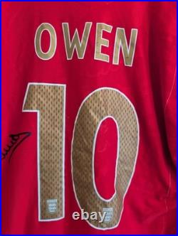 Michael Owen Signed England 2006 World Cup Mens Football Shirt Autographed