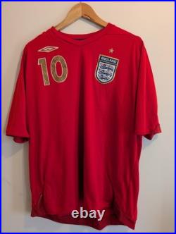 Michael Owen Signed England 2006 World Cup Mens Football Shirt Autographed