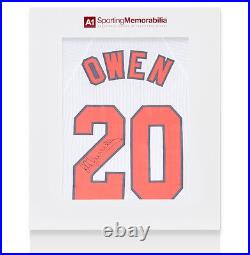 Michael Owen Signed England Shirt 1998, Number 20 Gift Box Autograph