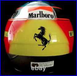 Michael Schumacher SIGNED Ferrari 1998 full-size Formula 1 helmet, full COA, VGC
