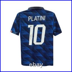 Michel Platini Signed France Home Soccer Jersey #10 with Beckett COA