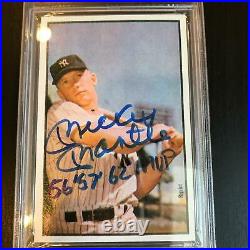 Mickey Mantle 1956, 1957, 1962 MVP Signed 1953 Bowman RP Baseball Card PSA DNA