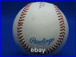 Mickey Mantle Autographed Rawlings Bobby Brown AL Baseball & Cube JSA LOA