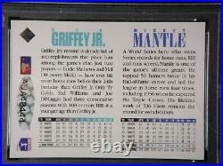 Mickey Mantle Ken Griffey Jr. Dual Signed 1994 Upper Deck Card Psa/dna Auto 9