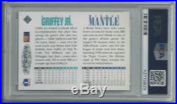 Mickey Mantle Ken Griffey Jr. Dual Signed 1994 Upper Deck Card Psa/dna Graded 9