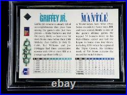 Mickey Mantle & Ken Griffey Jr Dual Signed 1994 Upper Deck Uda Card Auto Beckett
