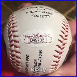 Mickey Mantle NO 7 Don Mattingly Dual Signed Baseball Autograph JSA COA Yankees