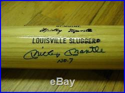 Mickey Mantle No. 7 Jsa Certified Signed Bat Autographed M110 Louisville Slugger