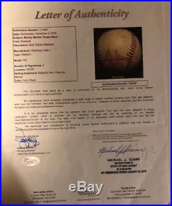 Mickey Mantle & Roger Maris Signed Baseball JSA