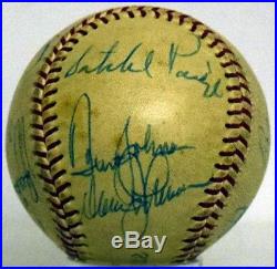 Mickey Mantle Satchel Paige Hank Aaron 12 Auto Multi-Signed Baseball JSA AOLA