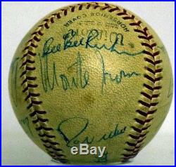 Mickey Mantle Satchel Paige Hank Aaron 12 Auto Multi-Signed Baseball JSA AOLA
