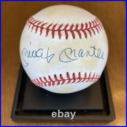 Mickey Mantle Signed Autographed American League Baseball Upper Deck UDA COA