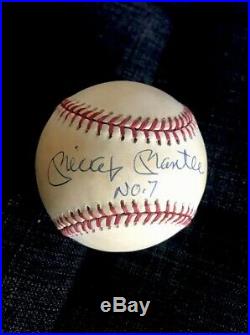 Mickey Mantle Signed / Autographed Inscribed NO 7 Baseball UDA Upper Deck LOA