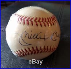 Mickey Mantle Single Signed Autograph Autographed American League Baseball HOF