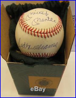 Mickey Mantle / Ted Williams +2 Signed Triple Crown Baseball UDA Upper Deck Auto