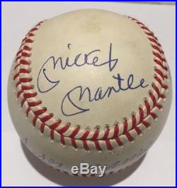 Mickey Mantle / Ted Williams +2 Signed Triple Crown Baseball UDA Upper Deck Auto