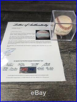 Mickey Mantle Whitey Ford Yogi Berra Signed Baseball PSA Y07658 COA Autograph