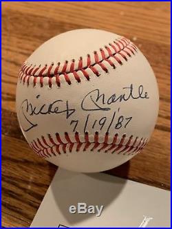 Mickey Mantle signed baseball JSA