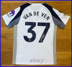Micky Van De Ven Hand Signed Tottenham 25/26 Home Shirt With Photo Proof + COA