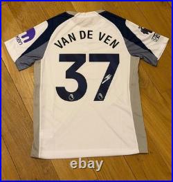 Micky Van De Ven Hand Signed Tottenham 25/26 Home Shirt With Photo Proof + COA