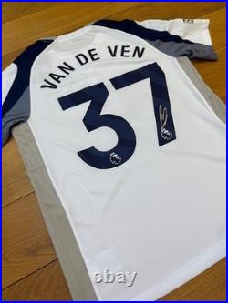 Micky Van De Ven Hand Signed Tottenham 25/26 Home Shirt With Photo Proof + COA