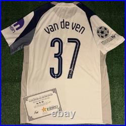 Micky Van De Ven Signed Tottenham 25/26 UCL Shirt with EXACT VIDEO PROOF & COA