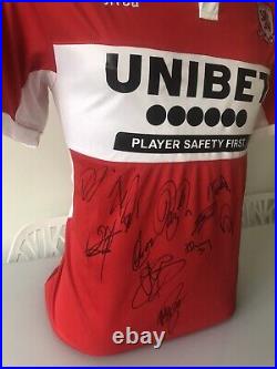 Middlesbrough Squad Signed 2022/23 Home Shirt PROOF