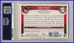 Mike Trout 2011 Topps Update Rookie Signed Auto Mlb Hologram Psa Authentic 10 B