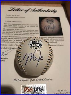 Mike Trout Autographed/Signed Rawlings Official 2016 All-Star MLB Baseball PSA