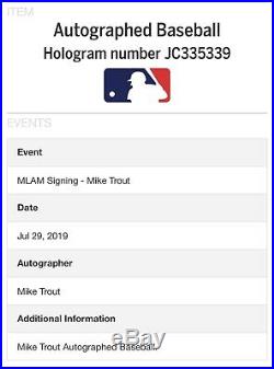 Mike Trout Signed Full Name Baseball MLB Authenticated