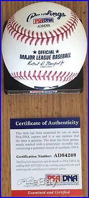 Mike Trout With #27 Psa/dna Authenticated Signed New Major League Game Baseball