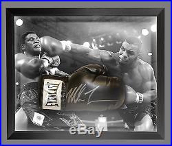 Mike Tyson Signed Black Boxing Glove Presented In A Dome Frame JSA C