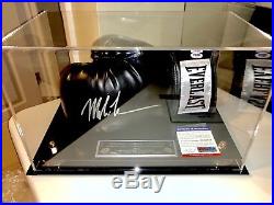 Mike Tyson Signed Everlast Boxing Glove JSA COA With UV PROTECTED CASE & NAMEPLATE