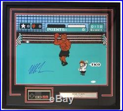 Mike Tyson Signed Framed Boxing 16x20 Punch Out Photo with NES Controller JSA