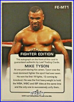 Mike Tyson Signed Leaf Trading Card #FE-MT1 Authentic Auto