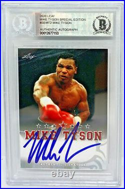 Mike Tyson Signed Leaf Trading Card #SEMT2 Beckett BAS Authentic