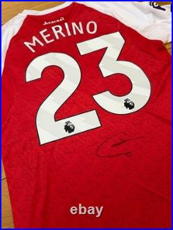 Mikel Merino Hand Signed Arsenal 25/26 Home Shirt + COA