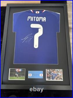 Mitoma Signed And Framed Japan Shirt With COA Brighton